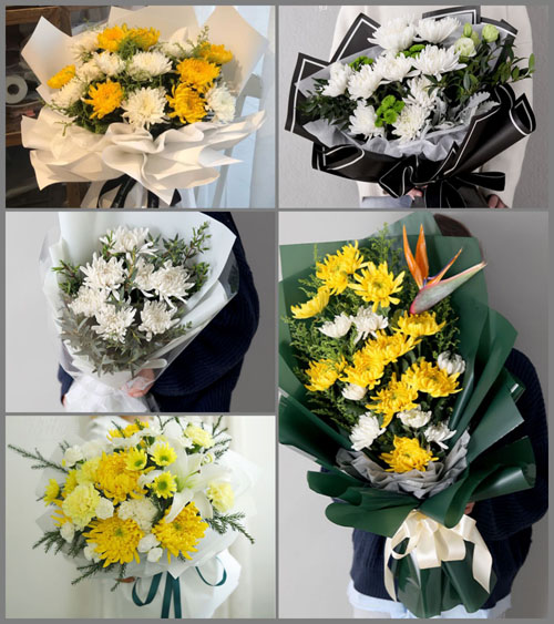 四川成都彭州市军乐镇玉皇村白事花束代送